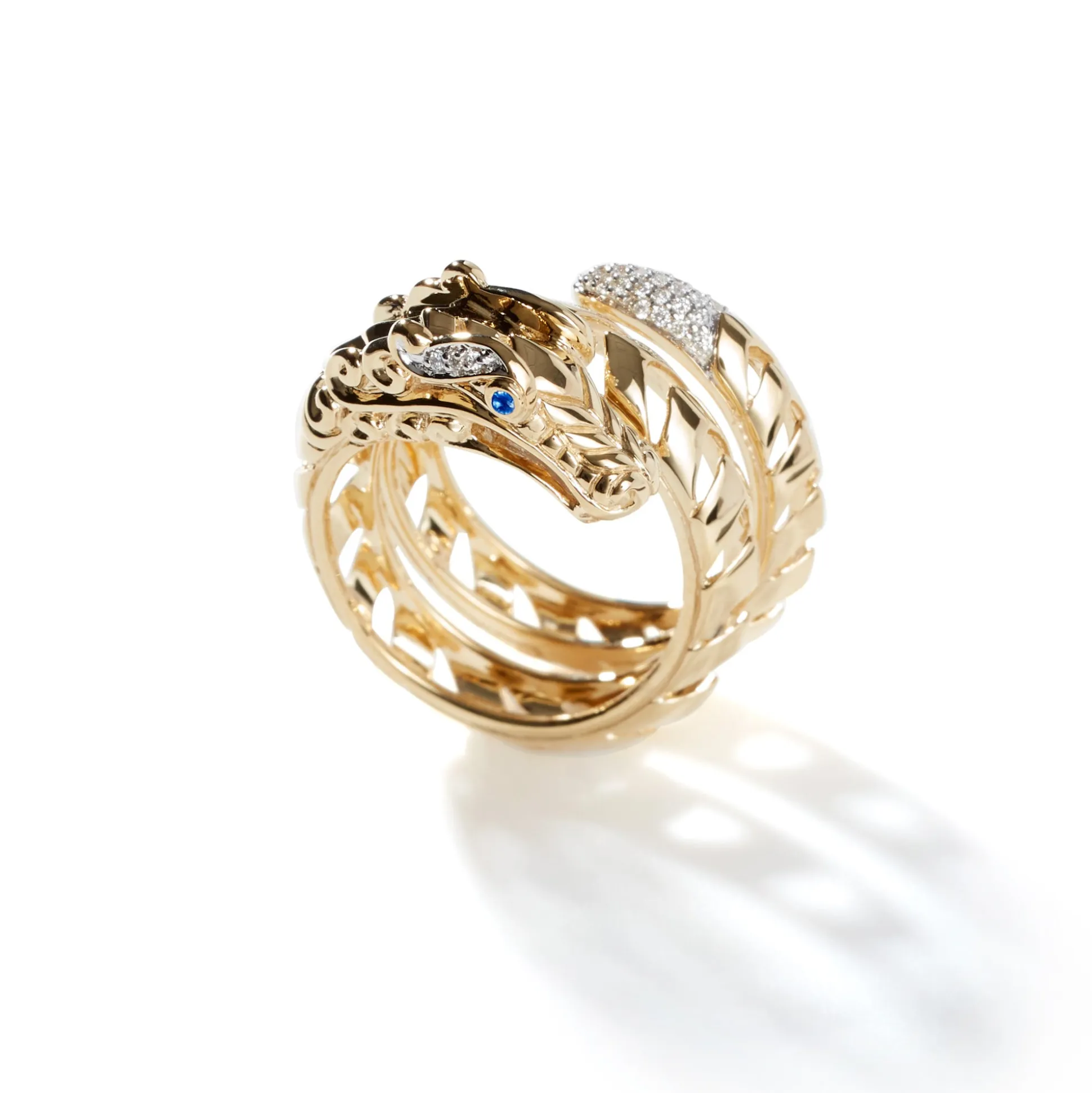 Women John Hardy Statement^Naga Ring, Gold, Diamonds