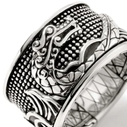 Men John Hardy Bands^Naga Ring, Sterling Silver