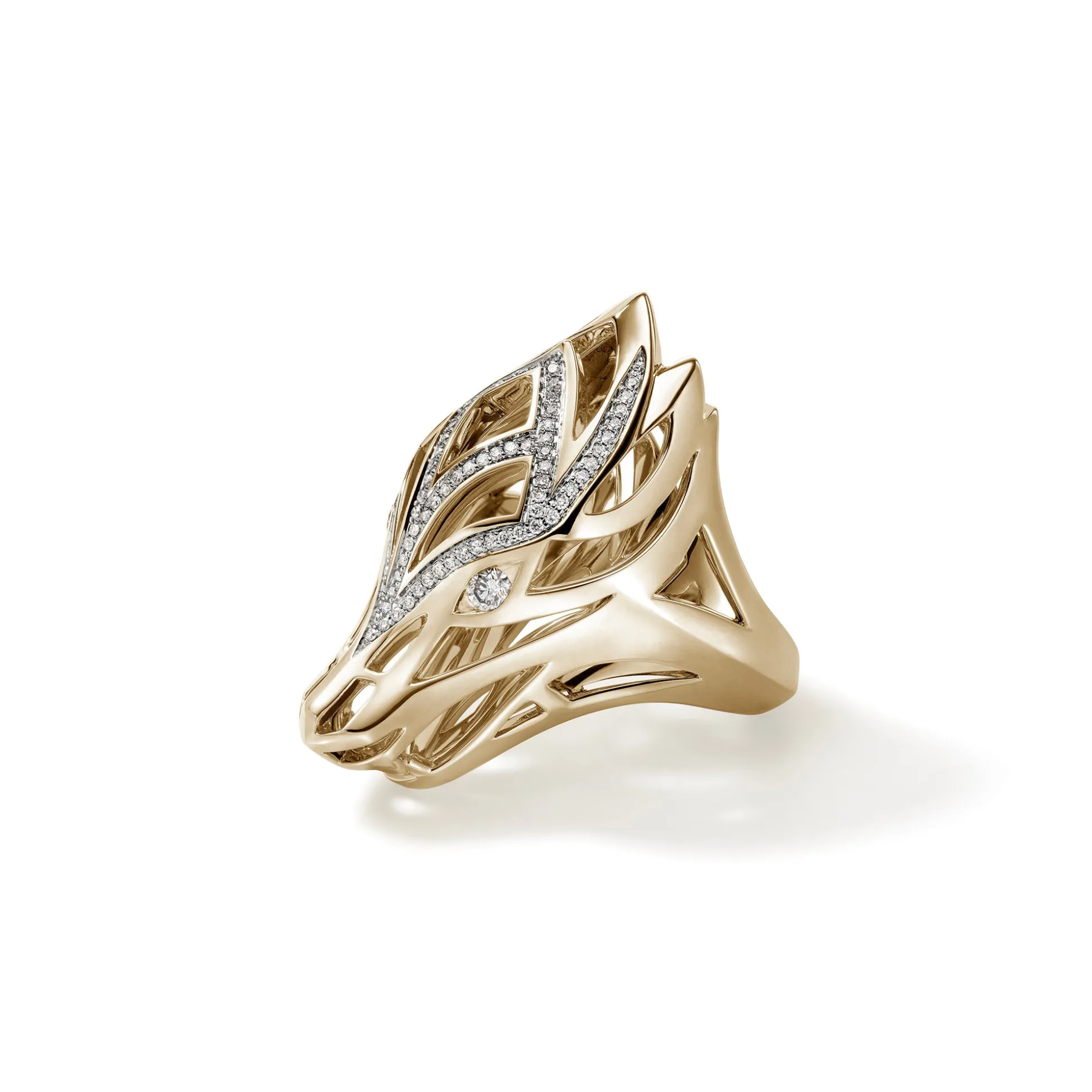 Women John Hardy Statement^Naga Ring, Sterling Silver, Diamonds