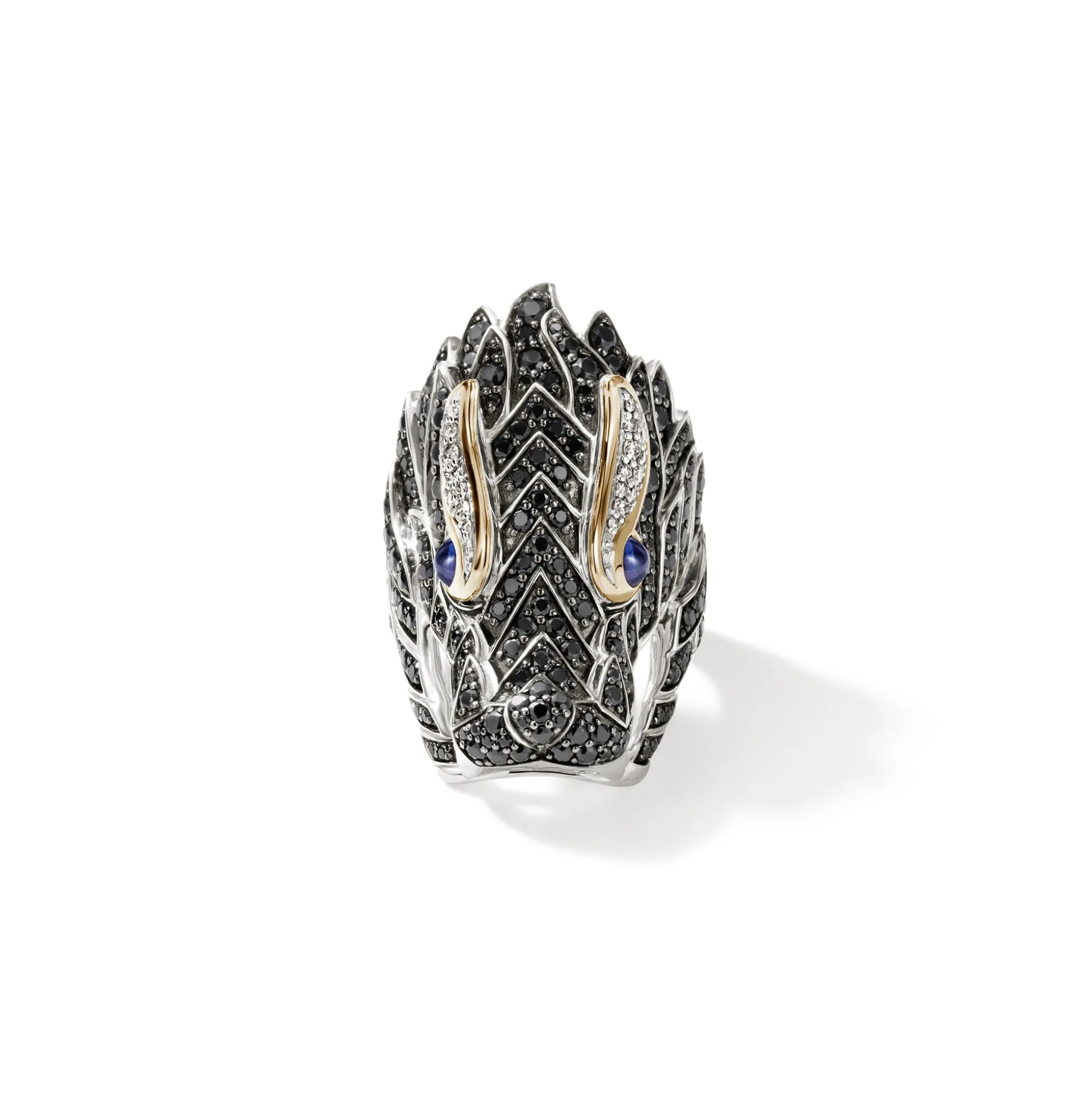 Women John Hardy Statement^Naga Saddle Ring, Gold, Silver, Diamonds