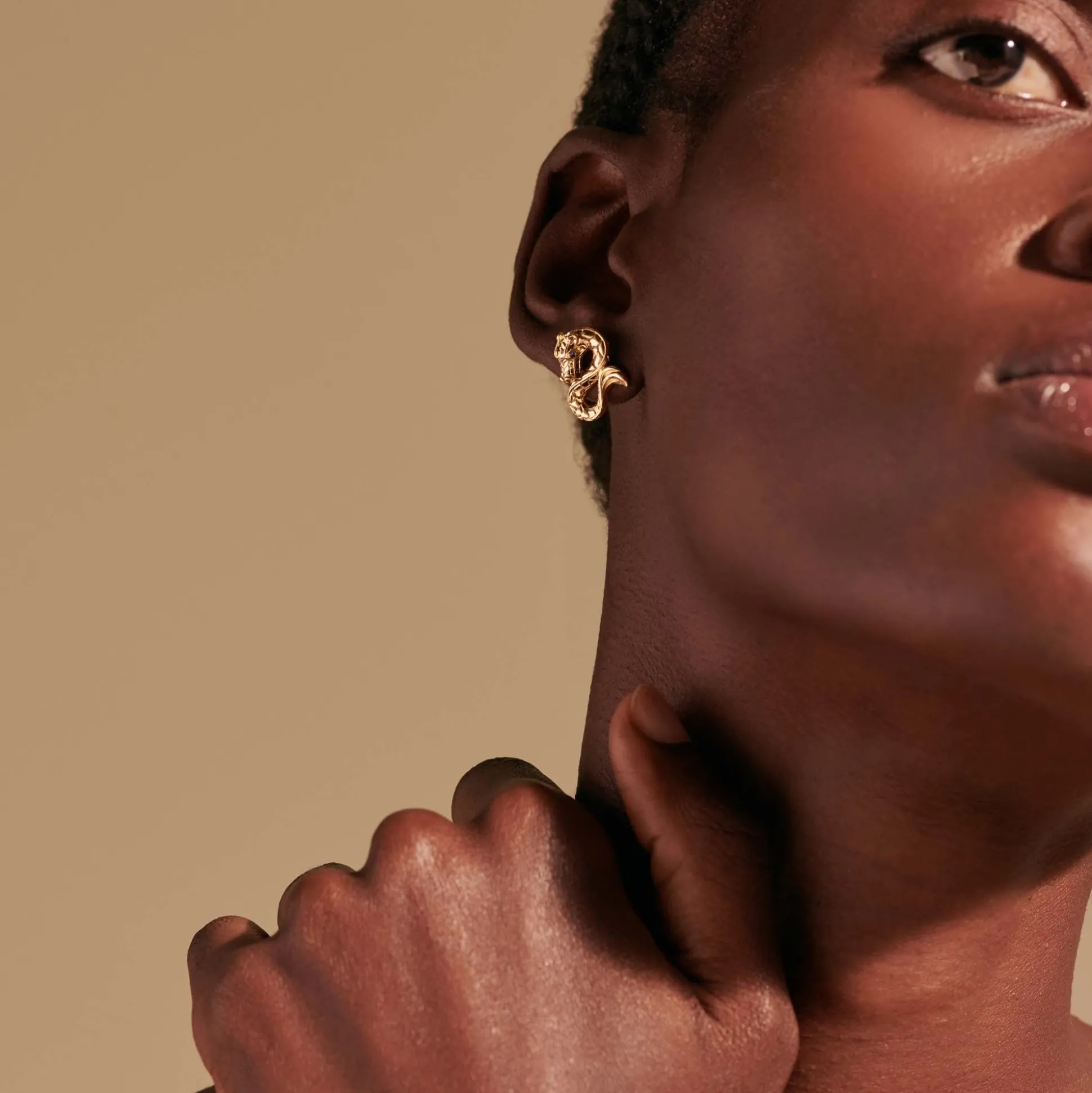 Women John Hardy Studs^Naga Stud Earring, Gold
