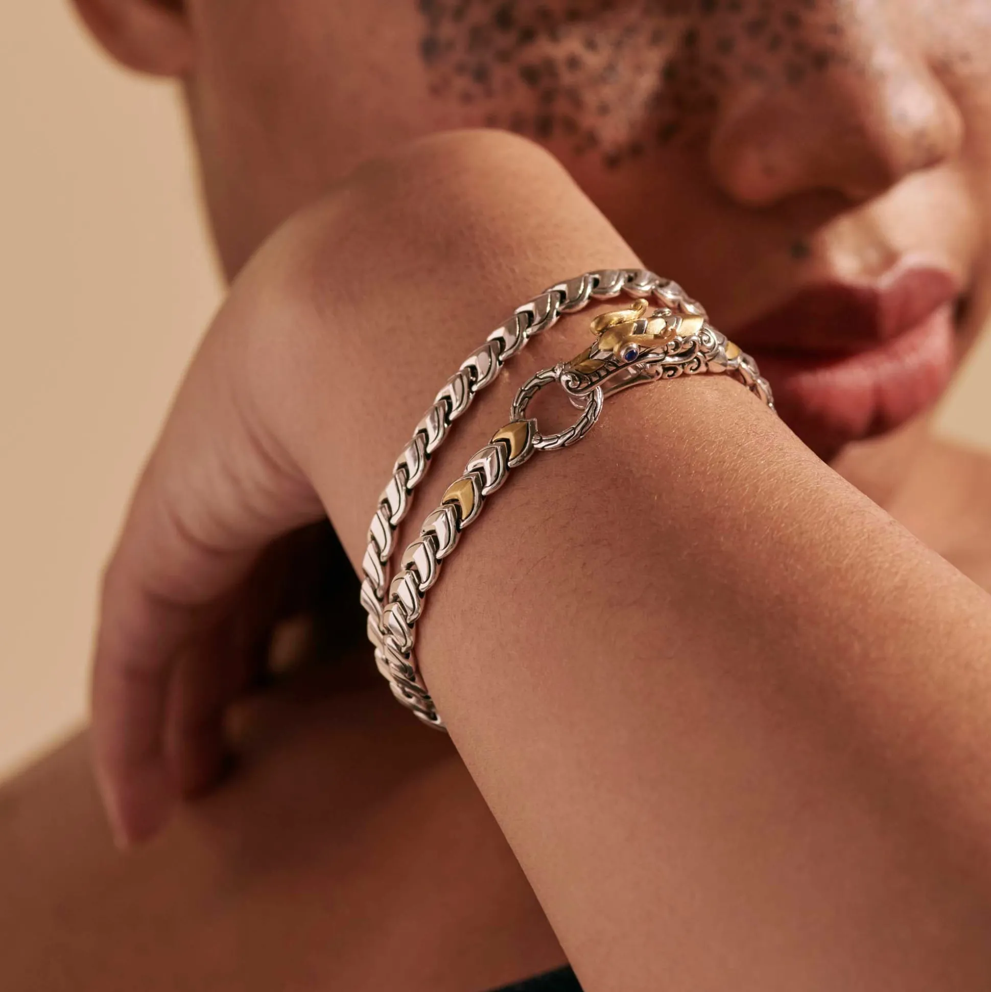 Women John Hardy Chains^Naga Wrap, Sterling Silver, Gold