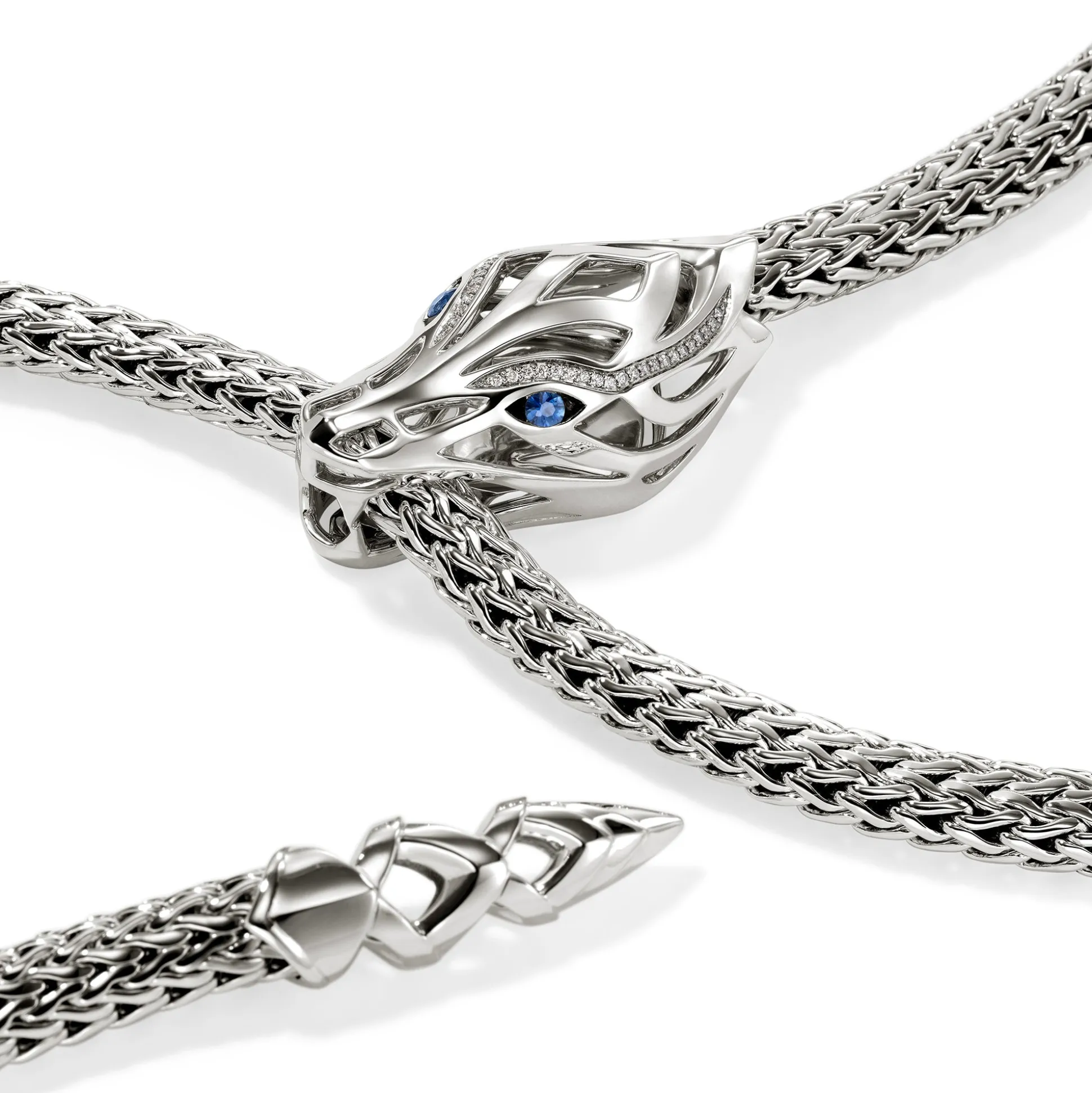 Women John Hardy Statement^Naga Y Necklace, Sterling Silver, 7.5Mm