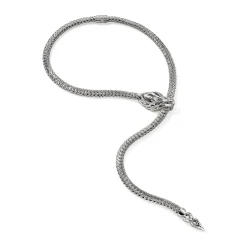Women John Hardy Statement^Naga Y Necklace, Sterling Silver, 7.5Mm