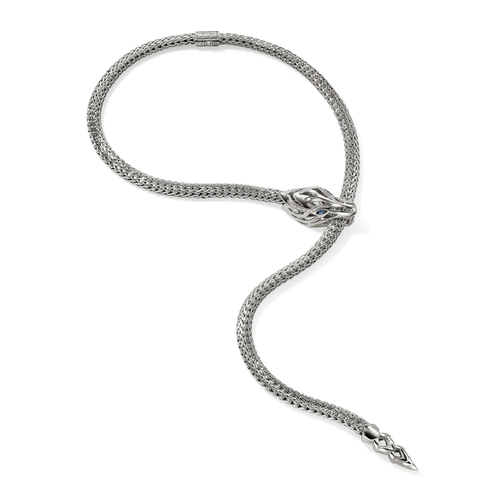 Women John Hardy Statement^Naga Y Necklace, Sterling Silver, 7.5Mm