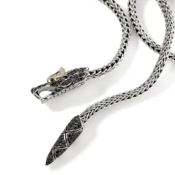 Women John Hardy Statement^Naga Y Necklace, Sterling Silver, 4.4Mm