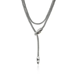 Women John Hardy Statement^Naga Y Necklace, Sterling Silver, 4.4Mm