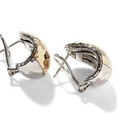 Women John Hardy Statement^Palu Buddha Earring, Gold, Sterling Silver
