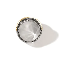 Women John Hardy Bands^Palu Dome Ring, Silver, Gold, Pave
