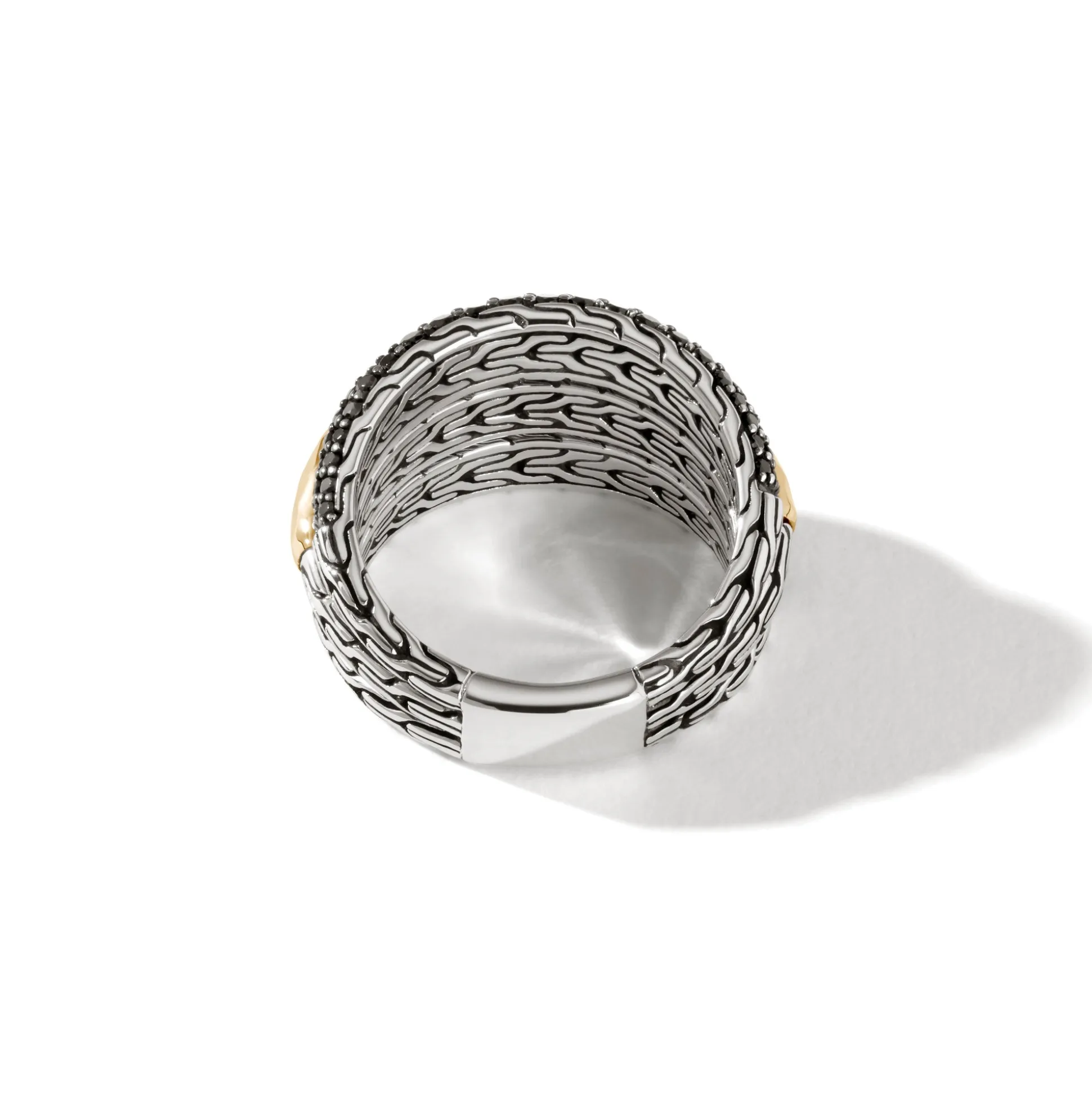 Women John Hardy Bands^Palu Dome Ring, Silver, Gold, Pave