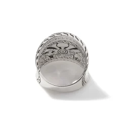 Women John Hardy Statement^Palu Saddle Ring, Gold, Diamonds