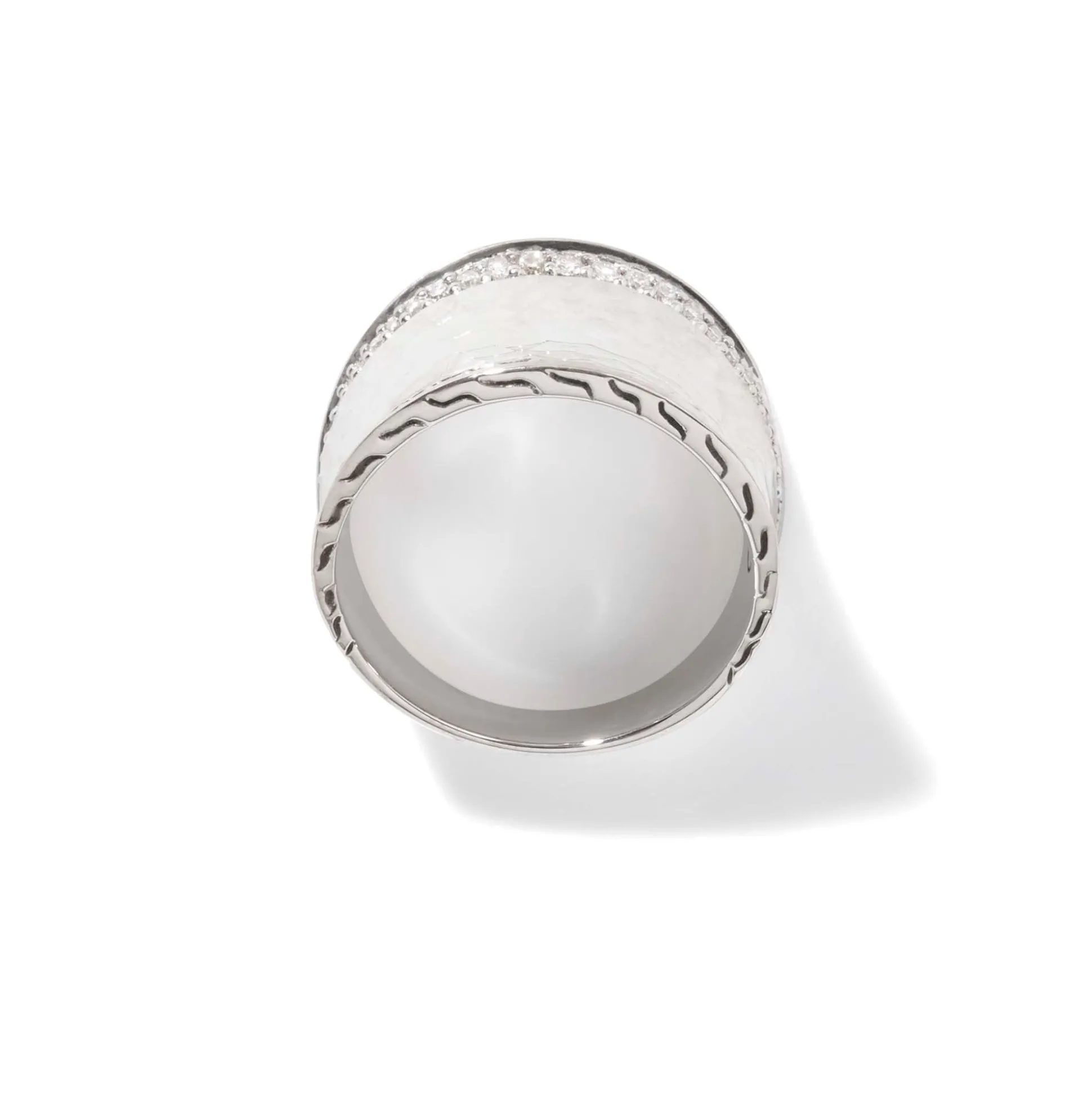 Women John Hardy Statement^Palu Saddle Ring, Gold, Diamonds