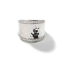 Women John Hardy Statement^Palu Saddle Ring, Sterling Silver, Diamonds