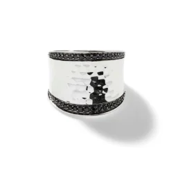 Women John Hardy Statement^Palu Saddle Ring, Sterling Silver, Pave