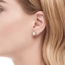 Women John Hardy Studs^Palu Stud Earring, Sterling Silver, Gold