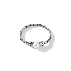 Women John Hardy Soft^Pearl Chain Band Ring, Sterling Silver