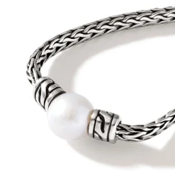 Women John Hardy Soft^Pearl Chain Band Ring, Sterling Silver