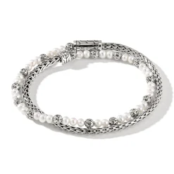 Men John Hardy Chains^Pearl Chain Double Wrap, Sterling Silver