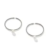 Women John Hardy Statement^Pearl Drop Hoop Earring, Sterling Silver