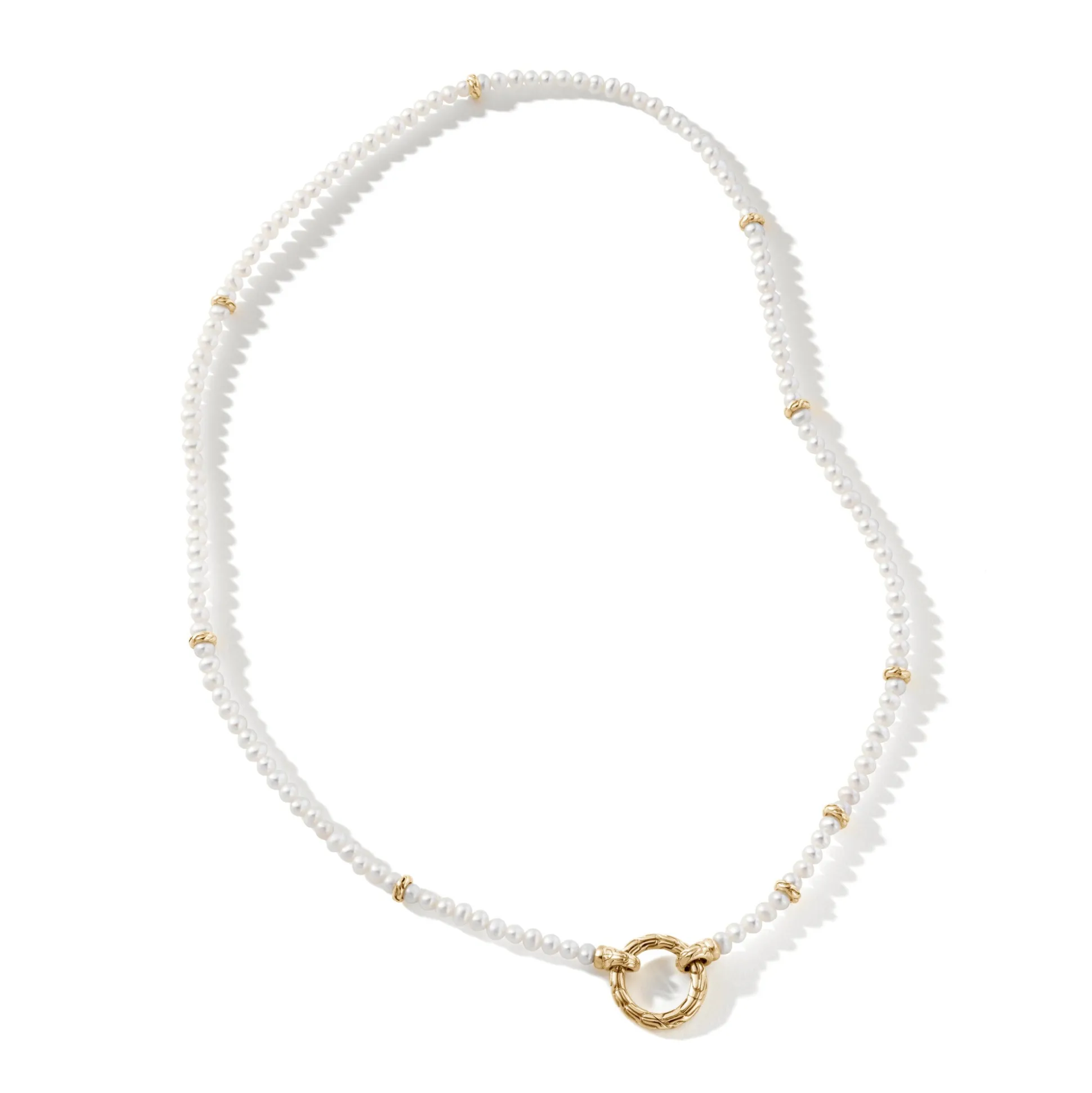 Women John Hardy Layering^Pearl Keyring Necklace, Gold