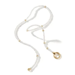 Women John Hardy Layering^Pearl Keyring Necklace, Gold