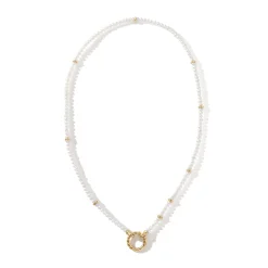Women John Hardy Layering^Pearl Keyring Necklace, Gold