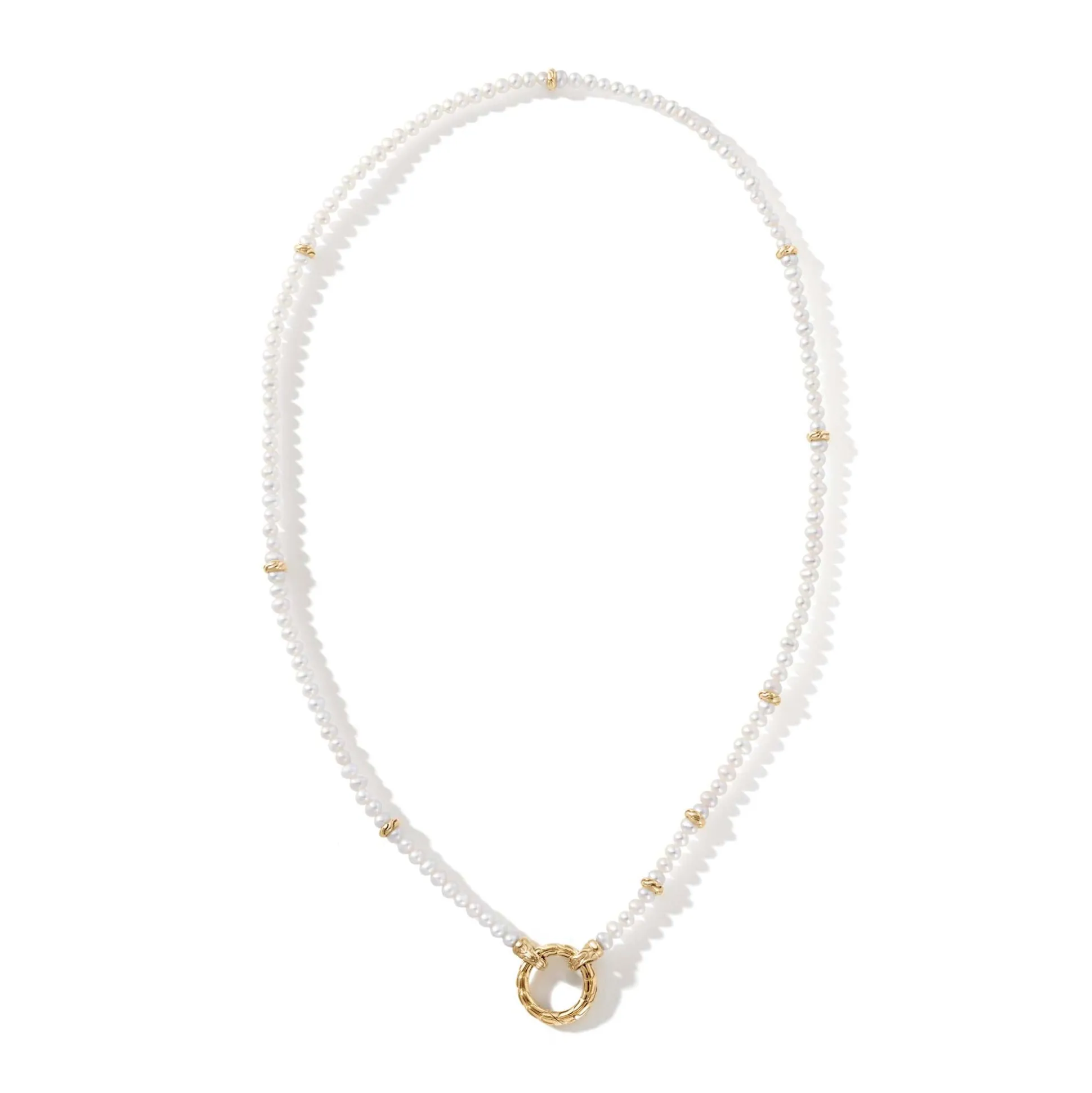 Women John Hardy Layering^Pearl Keyring Necklace, Gold