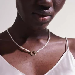 Women John Hardy Layering^Pearl Keyring Necklace, Gold