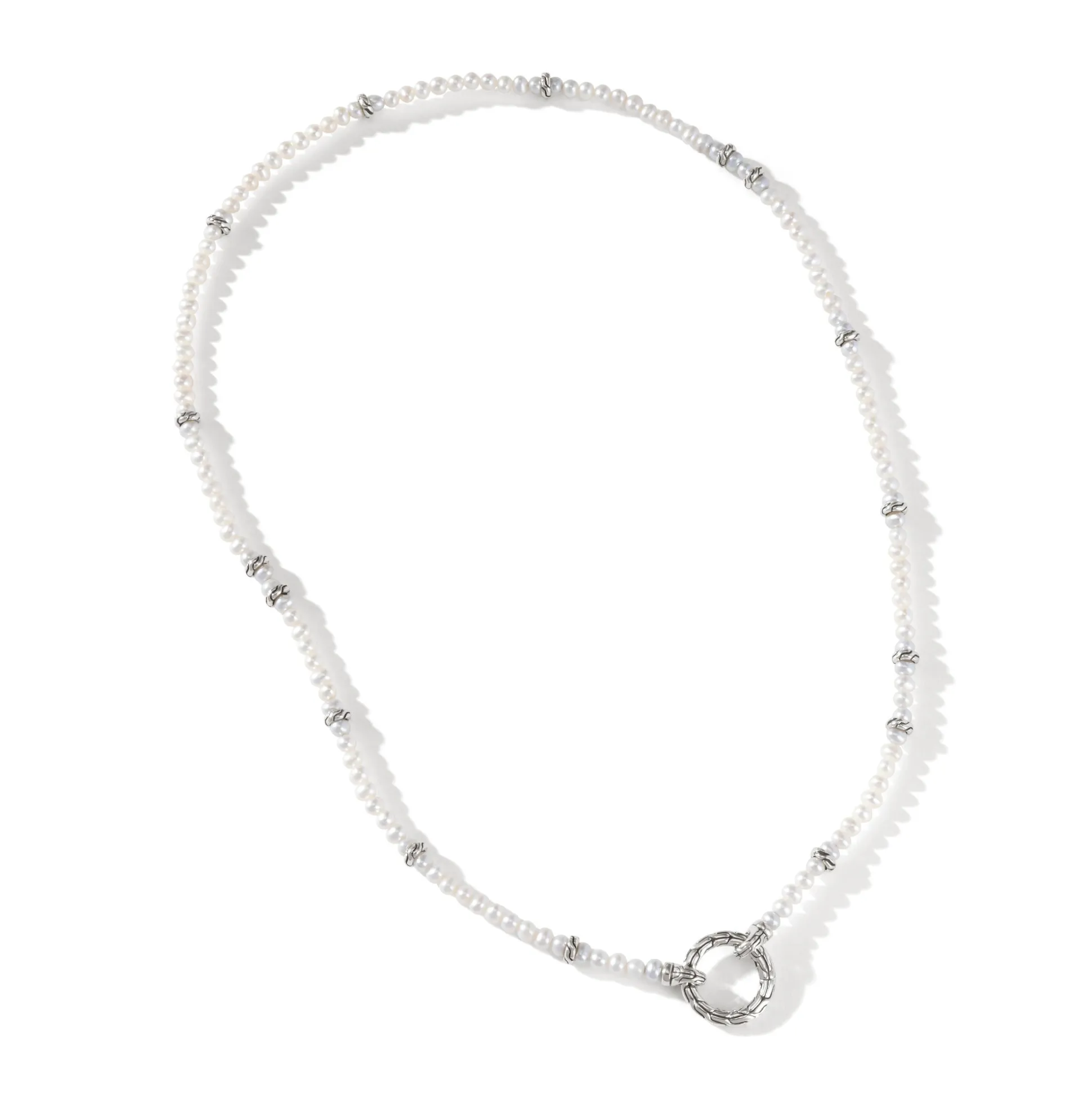 Women John Hardy Layering^Pearl Keyring Necklace, Sterling Silver