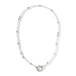 Women John Hardy Layering^Pearl Keyring Necklace, Sterling Silver