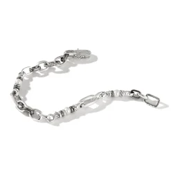 Men John Hardy Chains^Pearl Link Bracelet, Silver, Dark Silver