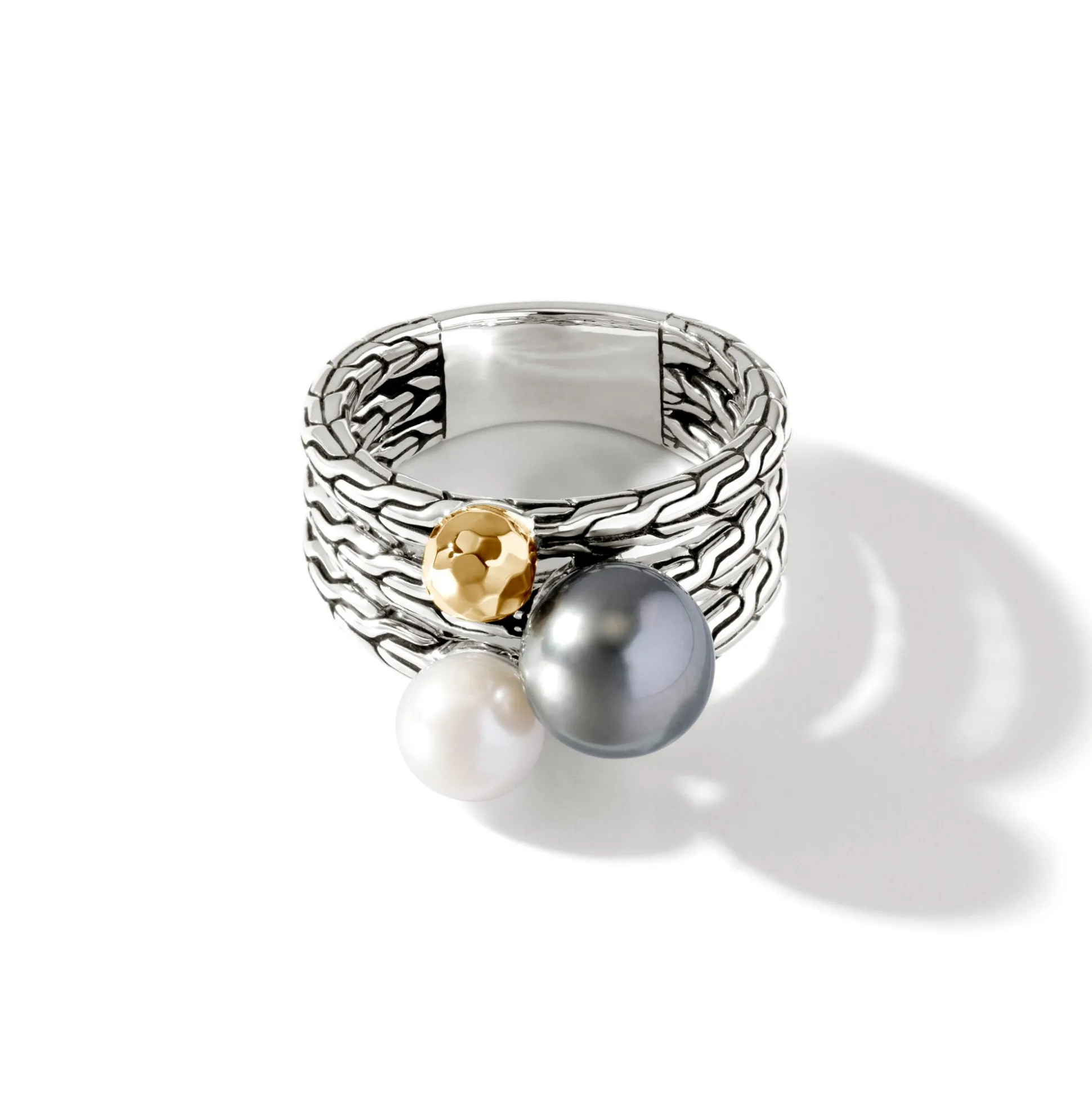 Women John Hardy Statement^Pearl Multi Row Ring, Sterling Silver, Gold