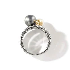 Women John Hardy Statement^Pearl Multi Row Ring, Sterling Silver, Gold