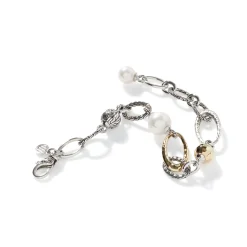 Men John Hardy Chains^Pearl Palu Link Bracelet, Silver, Gold