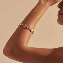 Men John Hardy Chains^Pearl Palu Link Bracelet, Silver, Gold