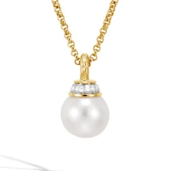 Women John Hardy Pendants^Pearl Pendant Necklace, Gold, Diamonds