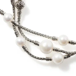 Men John Hardy Chains^Pearl Triple Row Bracelet, Sterling Silver