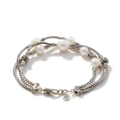 Men John Hardy Chains^Pearl Triple Row Bracelet, Sterling Silver