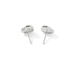 Women John Hardy Studs^Pebble Heart Stud Earring, Silver, Diamonds