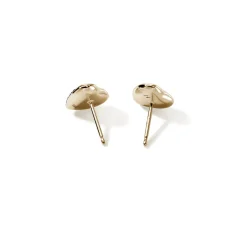 Women John Hardy Studs^Pebble Heart Stud Earring, Gold, Diamonds