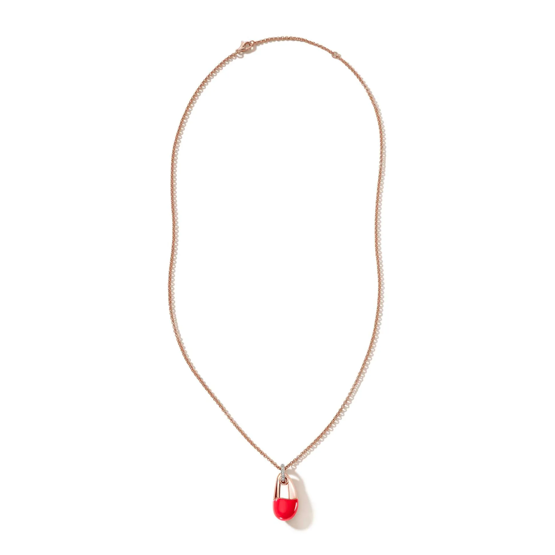 Men John Hardy Tags & Pendants^Pebble Necklace, Gold, Silver, Diamonds