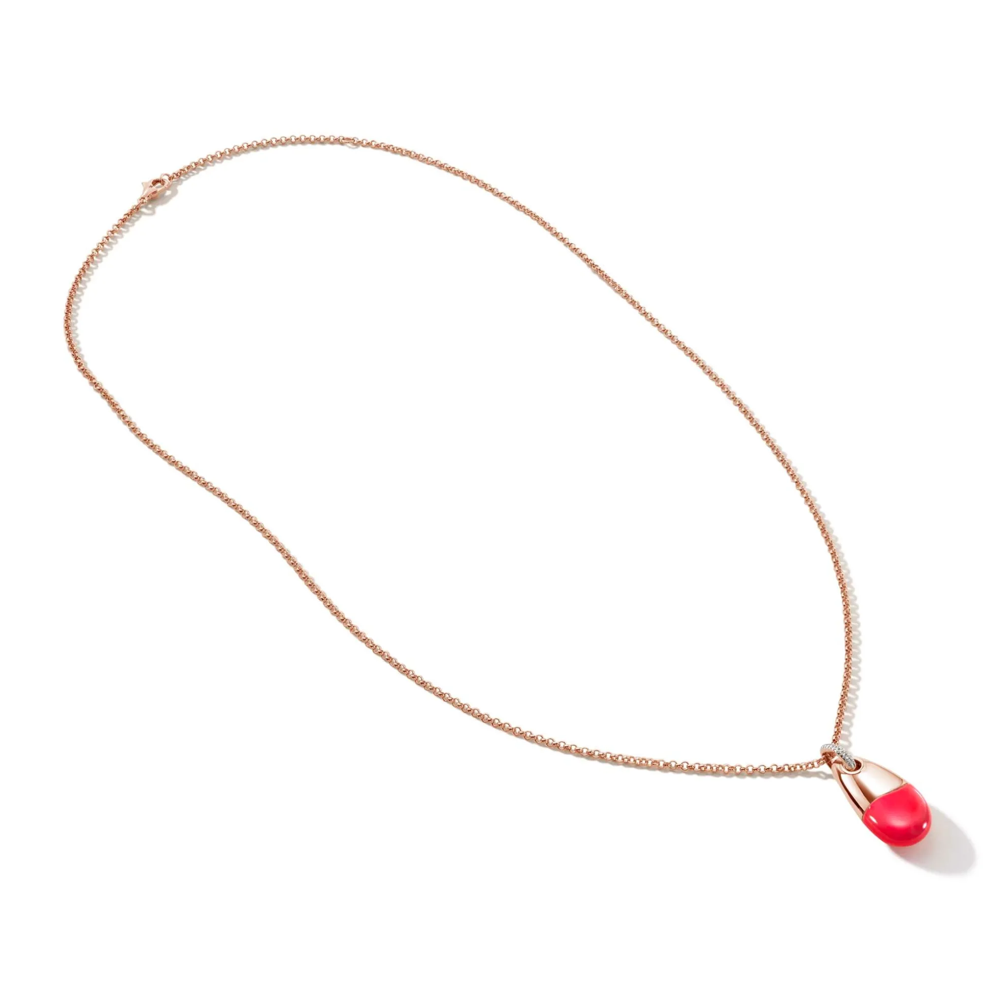 Men John Hardy Tags & Pendants^Pebble Necklace, Gold, Silver, Diamonds