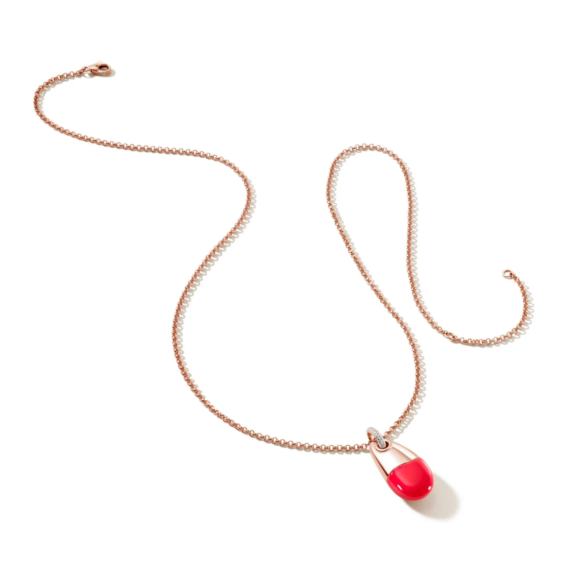 Men John Hardy Tags & Pendants^Pebble Necklace, Gold, Silver, Diamonds
