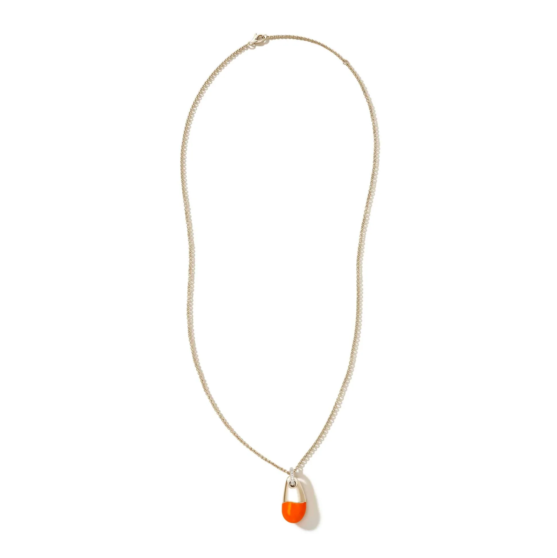 Men John Hardy Tags & Pendants^Pebble Necklace, Gold, Silver, Diamonds