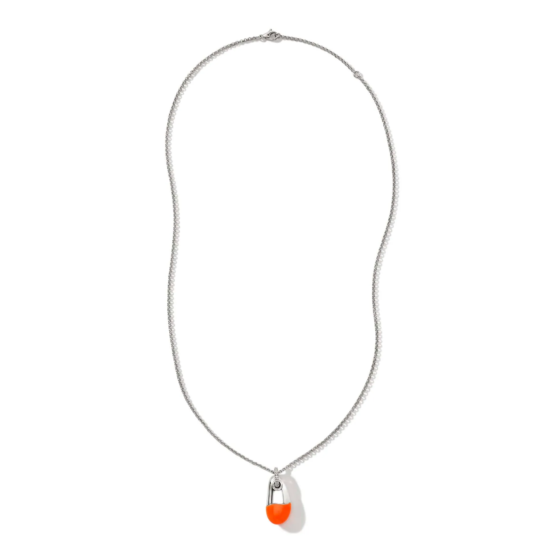 Men John Hardy Tags & Pendants^Pebble Necklace, Sterling Silver, Diamonds