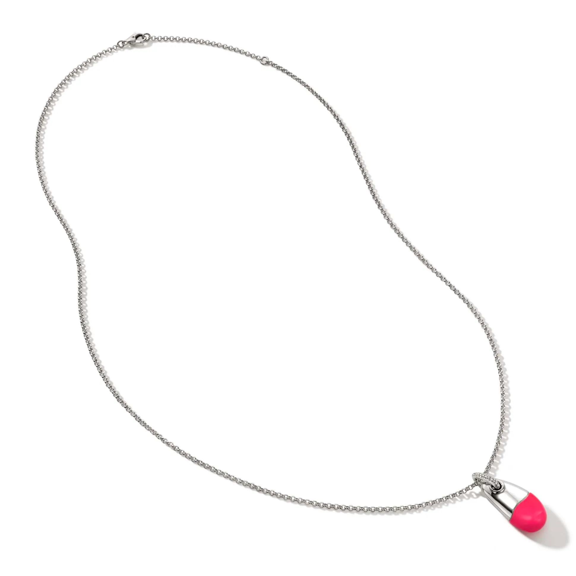 Men John Hardy Tags & Pendants^Pebble Necklace, Sterling Silver, Diamonds