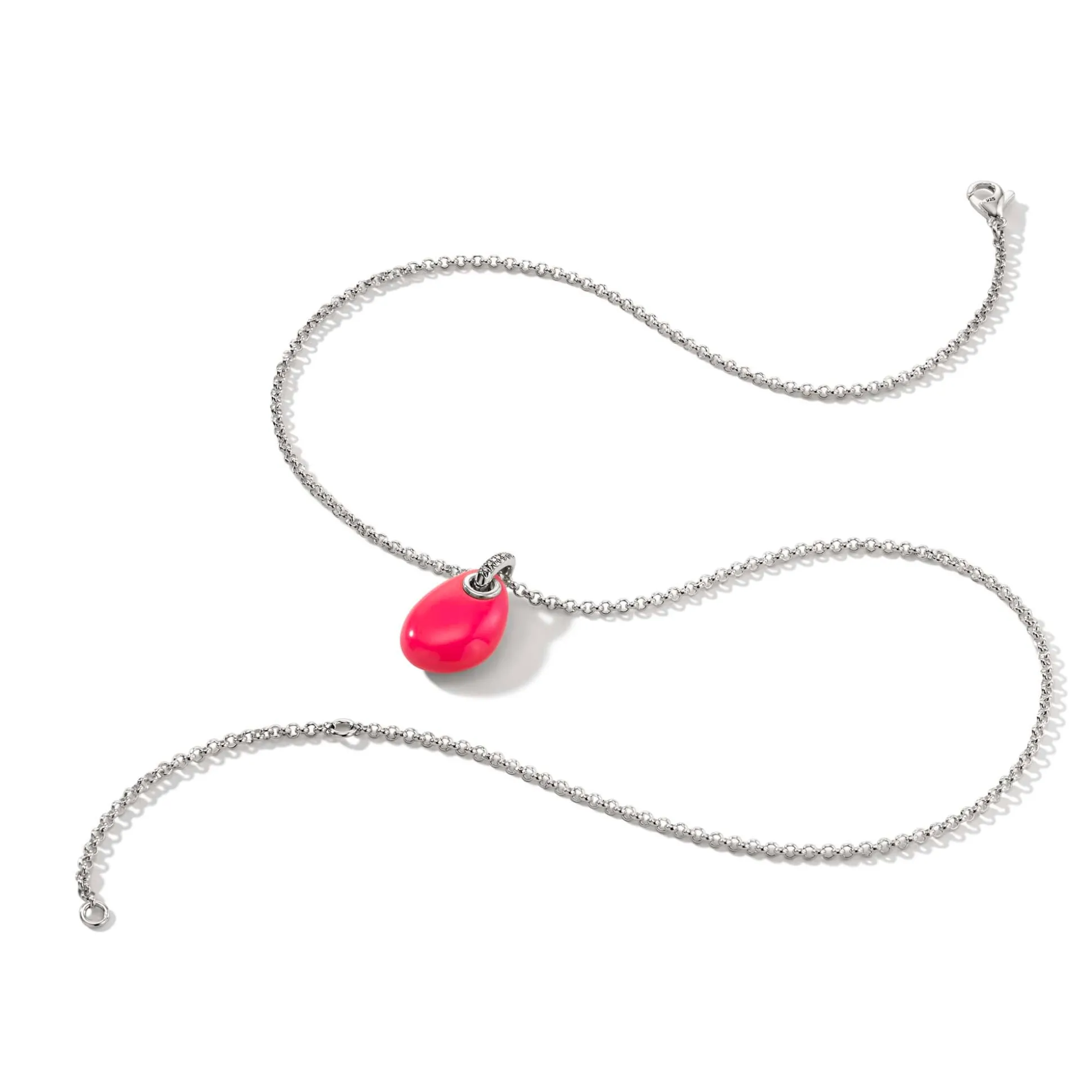 Men John Hardy Tags & Pendants^Pebble Necklace, Sterling Silver, Diamonds