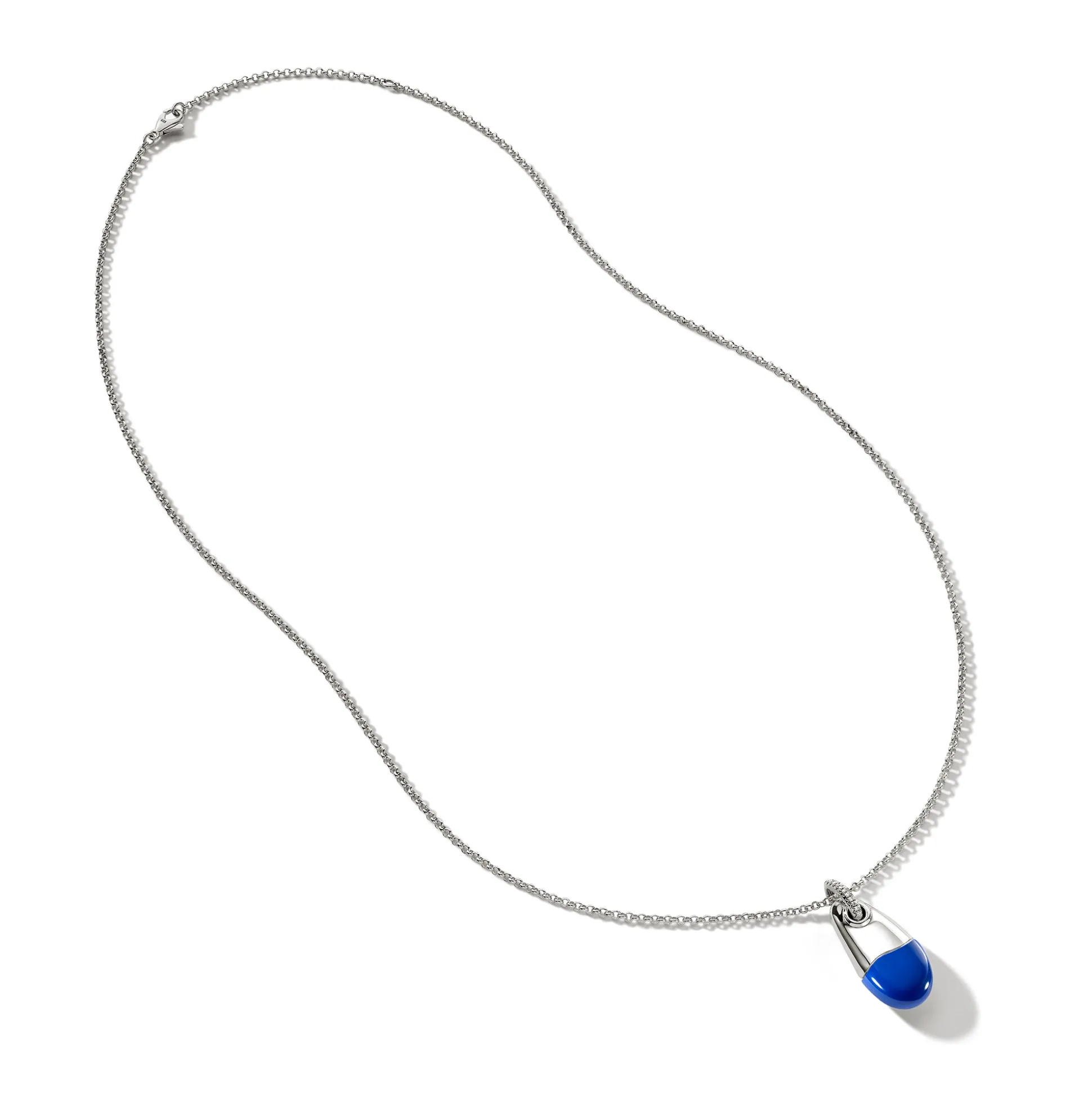 Men John Hardy Tags & Pendants^Pebble Necklace, Sterling Silver, Diamonds