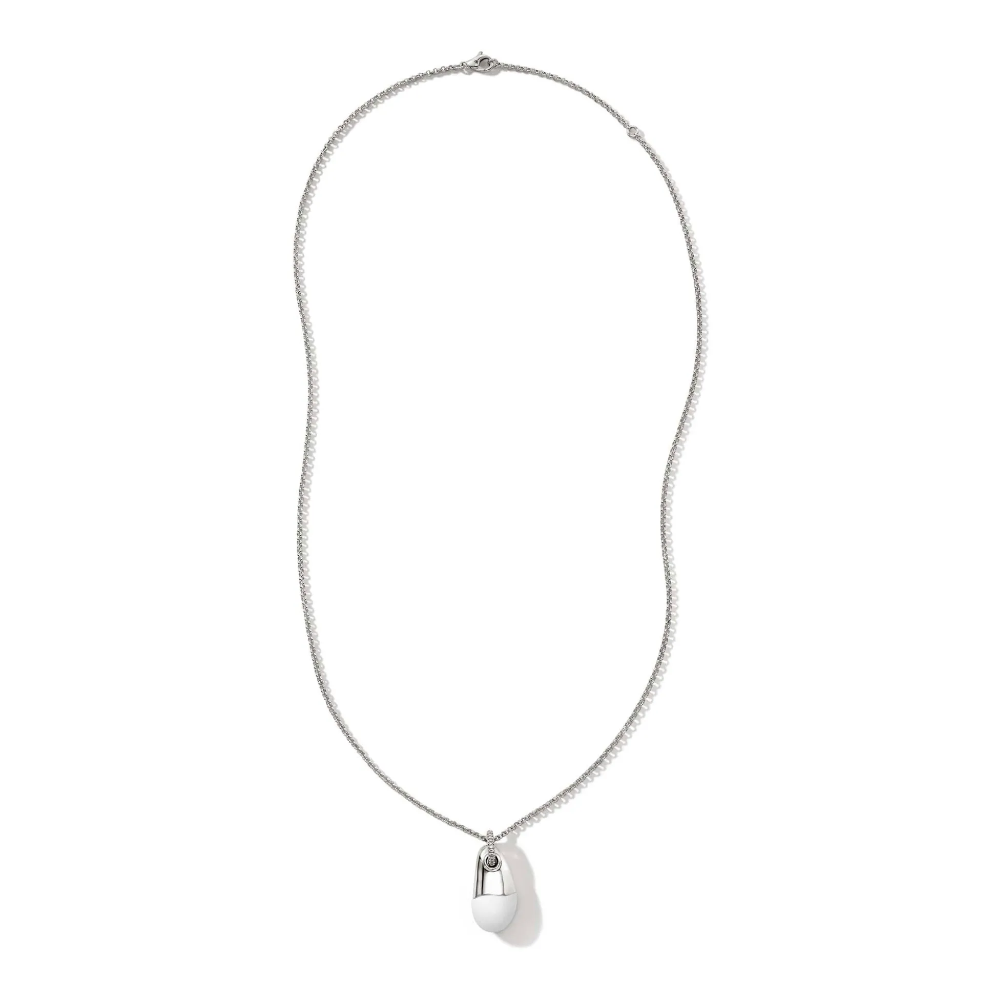 Men John Hardy Tags & Pendants^Pebble Necklace, Sterling Silver, Diamonds