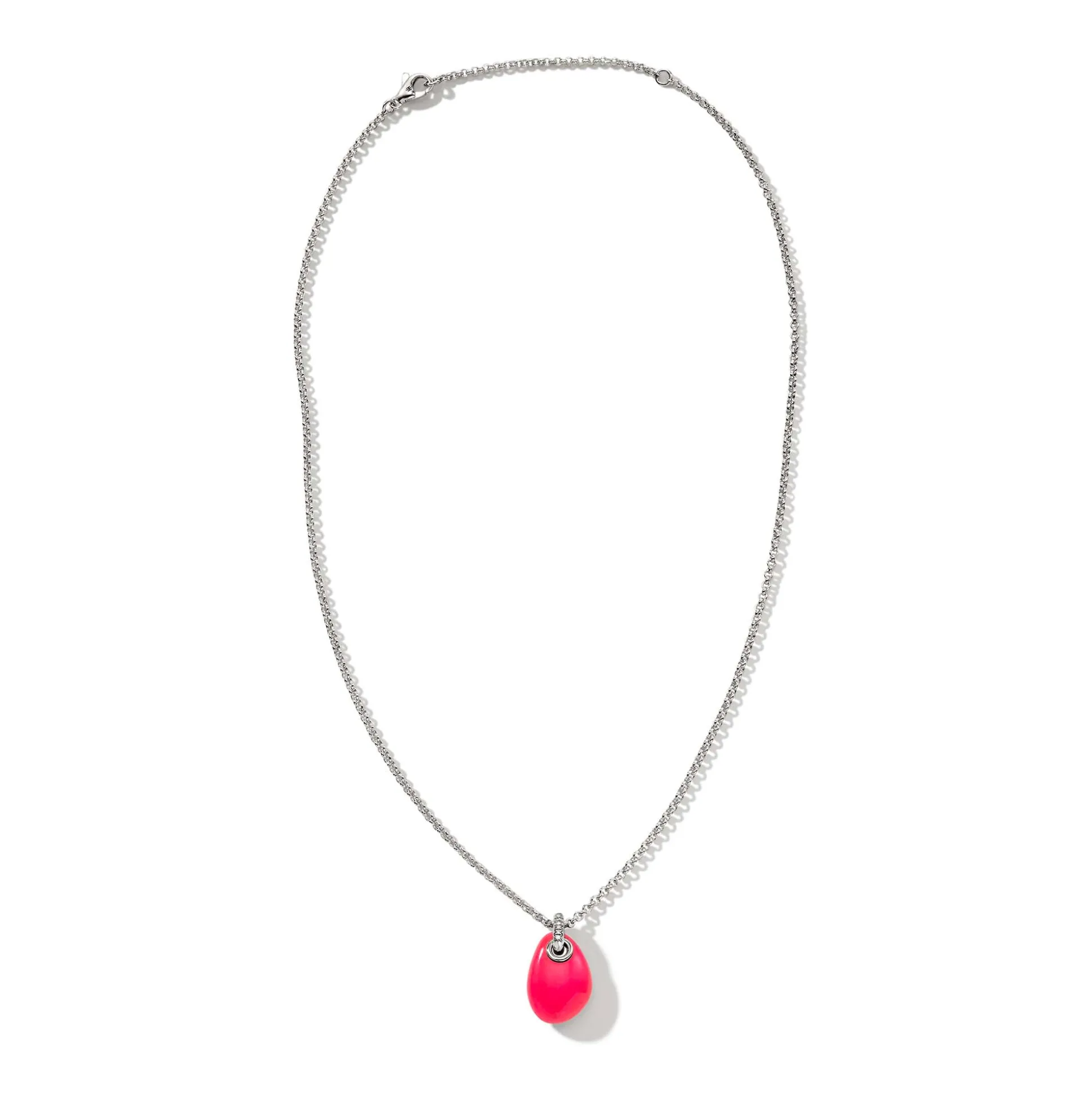 Men John Hardy Tags & Pendants^Pebble Necklace, Sterling Silver, Diamonds